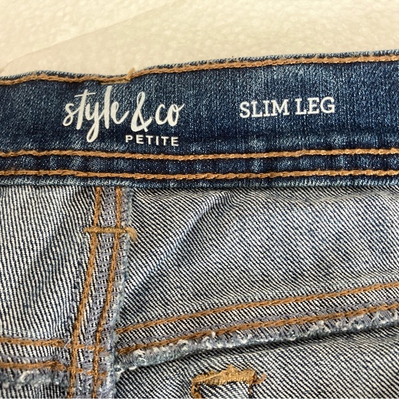 Style & Co petite slim leg crop jeans Size 12 PS - Picture 8 of 10